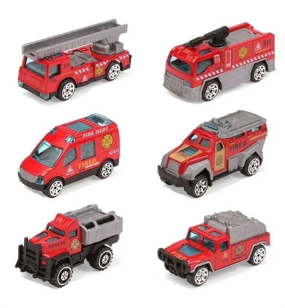 Umlozi 1:64 Die Cast Metal Cars 6 Pack- Individually Boxed - Rescue Designs