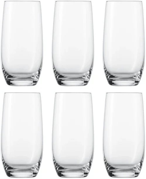 Danny Home (Pack of 6) CB05-07 Black tall tumbler glasses 6pcs 13cm Water/Juice Glass Set